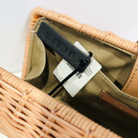 J. Crew Pink Wicker Purse - Picture 4 of 8